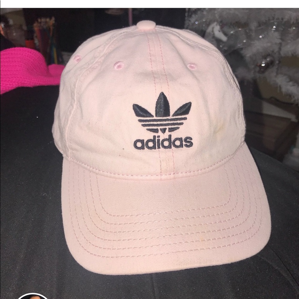 Pink adidas hat